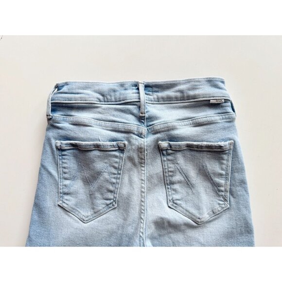 MOTHER The Runaway Step Fray California Cruiser High Rise Bootcut Jeans, Size 24 - Picture 10 of 15